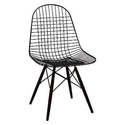 Vitra Eames DKW Wire Chair Black / Dark Wood